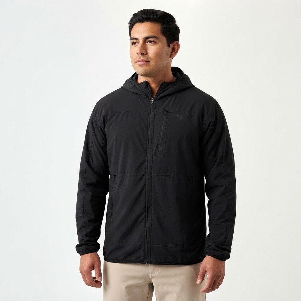 Burlebo Performance Jacket Mens Small Black NWT Ripstop Fleece Lined PRJ-BLK